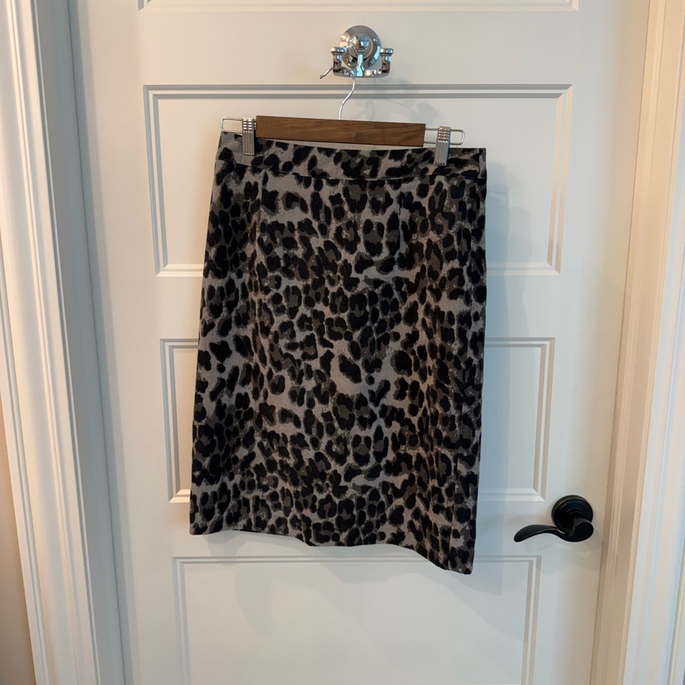 Sunday in Brooklyn Anthropology Leopard Print Pencil Skirt size small